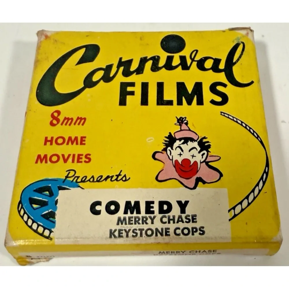 Carnival Films 8mm Home Movie Keystone Cops Merry Chase CO-10 Vintage Comedy
